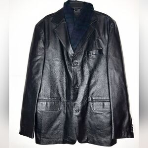 Croft&Barrow "The Distinguish Gentleman In Black Leather"100% leather coat.